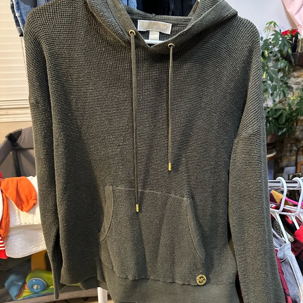 MICHAEL Michael Kors Olive Knit Hoodie
